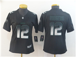 Green Bay Packers #12 Aaron Rodgers Women's Black Arch Smoke Limited Jersey