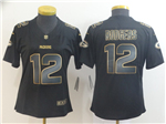 Green Bay Packers #12 Aaron Rodgers Women's Black Gold Vapor Limited Jersey