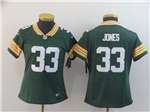 Green Bay Packers #33 Aaron Jones Women's Green Vapor Limited Jersey