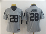 Las Vegas Raiders #28 Josh Jacobs Women's Gray Inverted Limited Jersey
