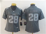Las Vegas Raiders #28 Josh Jacobs Women's Gray Camo Limited Jersey