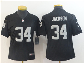 Las Vegas Raiders #34 Bo Jackson Women's Black Vapor Limited Jersey