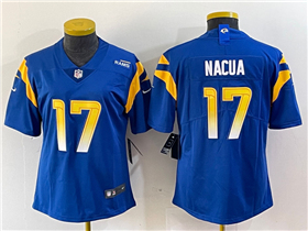 Los Angeles Rams #17 Puka Nacua Women's Royal Vapor Limited Jersey