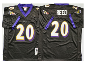 Baltimore Ravens #20 Ed Reed 2004 Throwback Black Jersey