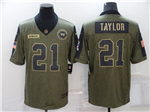 Washington Football Team #21 Sean Taylor 2021 Olive Salute To Service Limited Jersey
