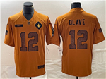 New Orleans Saints #12 Chris Olave 2023 Brown Salute To Service Limited Jersey