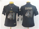 New Orleans Saints #41 Alvin Kamara Women's Black Gold Vapor Limited Jersey