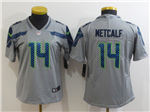 Seattle Seahawks #14 DK Metcalf Women's Gray Vapor Limited Jersey