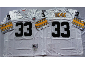 Pittsburgh Steelers #33 Merril Hoge Throwback White Jersey