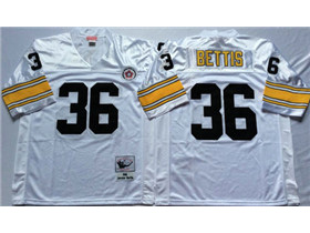 Pittsburgh Steelers #36 Jerome Bettis 1996 Throwback White Jersey