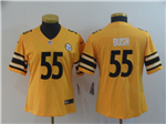 Pittsburgh Steelers #55 Devin Bush Women's Gold Inverted Limited Jersey