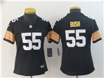 Pittsburgh Steelers #55 Devin Bush Women's Alternate Black Vapor Limited Jersey
