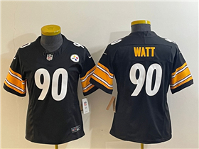 Pittsburgh Steelers #90 T.J. Watt Women's Black Vapor F.U.S.E. Limited Jersey