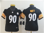 Pittsburgh Steelers #90 T.J. Watt Youth Black Vapor Limited Jersey
