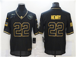 Tennessee Titans #22 Derrick Henry 2020 Black Gold Salute To Service Limited Jersey