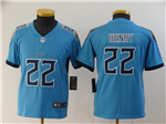 Tennessee Titans #22 Derrick Henry Youth Light Blue Vapor Limited Jersey