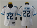 Tennessee Titans #22 Derrick Henry Youth White Vapor Limited Jersey