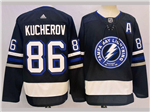 Tampa Bay Lightning #86 Nikita Kucherov 2023-24 Alternate Black Jersey