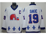 Quebec Nordiques #19 Joe Sakic CCM Vintage White Jersey