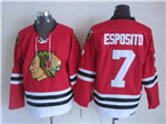 Chicago Blackhawks #7 Phil Esposito 1963 CCM Vintage Red Jersey