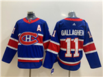 Montreal Canadiens #11 Brendan Gallagher Royal Blue 2020/21 Reverse Retro Jersey
