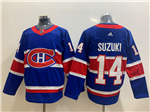 Montreal Canadiens #14 Nick Suzuki Royal Blue 2020/21 Reverse Retro Jersey