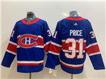 Montreal Canadiens #31 Carey Price Royal Blue 2020/21 Reverse Retro Jersey