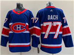 Montreal Canadiens #77 Kirby Dach Royal Blue 2020/21 Reverse Retro Jersey