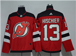 New Jersey Devils #13 Nico Hischier Red Jersey