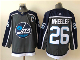 Winnipeg Jets #26 Blake Wheeler Gray 2020/21 Reverse Retro Team Jersey