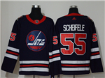 Winnipeg Jets #55 Mark Scheifele Navy Heritage Classic Jersey