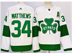 Toronto Maple Leafs #34 Auston Matthews White St.Patricks Jersey