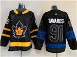 Toronto Maple Leafs #91 John Tavares Black Alternate Reversible Jersey