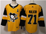 Pittsburgh Penguins #71 Evgeni Malkin Alternate Gold Jersey