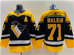 Pittsburgh Penguins #71 Evgeni Malkin Black Reverse Retro 2.0 Jersey