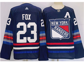 New York Rangers #23 Adam Fox Navy Alternate Jersey