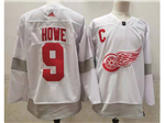 Detroit Red Wings #9 Gordie Howe White 2020/21 Reverse Retro Jersey