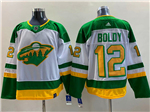 Minnesota Wild #12 Matt Boldy White 2020/21 Reverse Retro Jersey