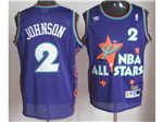 1995 NBA All-Star Game Eastern Conference #2 Larry Johnson Purple Hardwood Classics Jersey