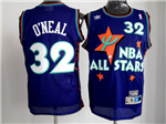 1995 NBA All-Star Game Eastern Conference #32 Shaquille O'Neal Purple Hardwood Classics Jersey