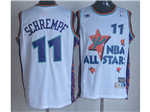 1995 NBA All-Star Game Western Conference #11 Detlef Schrempf White Hardwood Classics Jersey