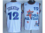 1995 NBA All-Star Game Western Conference #12 John Stockton White Hardwood Classics Jersey
