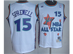 1995 NBA All-Star Game Western Conference #15 Latrell Sprewell White Hardwood Classics Jersey