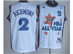 1995 NBA All-Star Game Western Conference #2 Mitch Richmond White Hardwood Classics Jersey