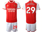Arsenal F.C. 2023/24 Home Red Soccer Jersey with #29 Havertz Printing