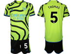 Arsenal F.C. 2023/24 Away Green Soccer Jersey with #5 Thomas Printing