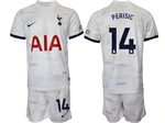 Tottenham Hotspur F.C. 2023/24 Away Navy Soccer Jersey with #14 Perisic Printing