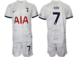 Tottenham Hotspur F.C. 2023/24 Away Navy Soccer Jersey with #7 Son Printing