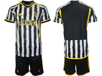 Juventus F.C. 2023/24 Home Black/White Soccer Jersey
