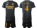 Real Madrid CF 2023/24 Third Black Soccer Jersey with #4 Alaba Printing